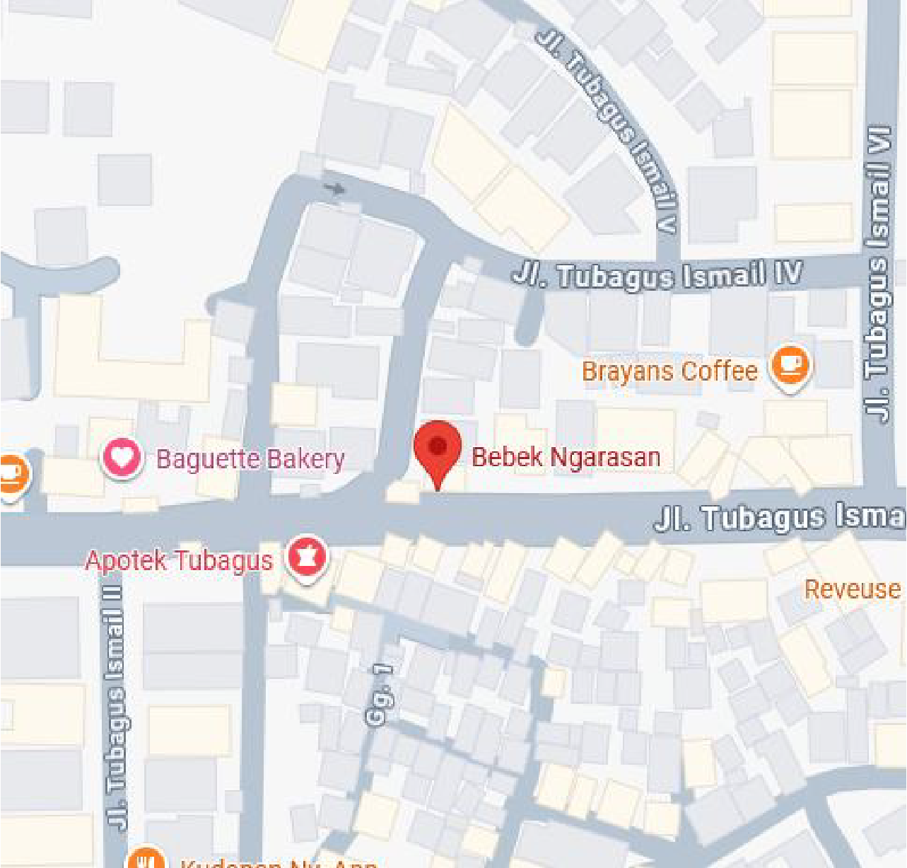 Peta Lokasi Waroeng Bebek Anggrasan